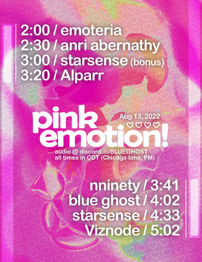 pink emotion (schedule) poster